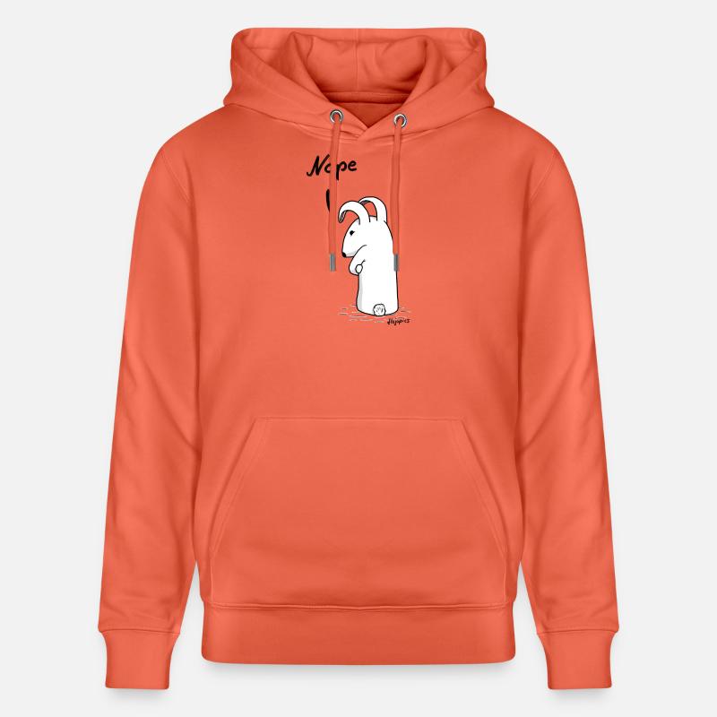 Lapin « Nope » - Sweat à capuche bio CRUISER Stanley/Stella Unisexe - rouge clair