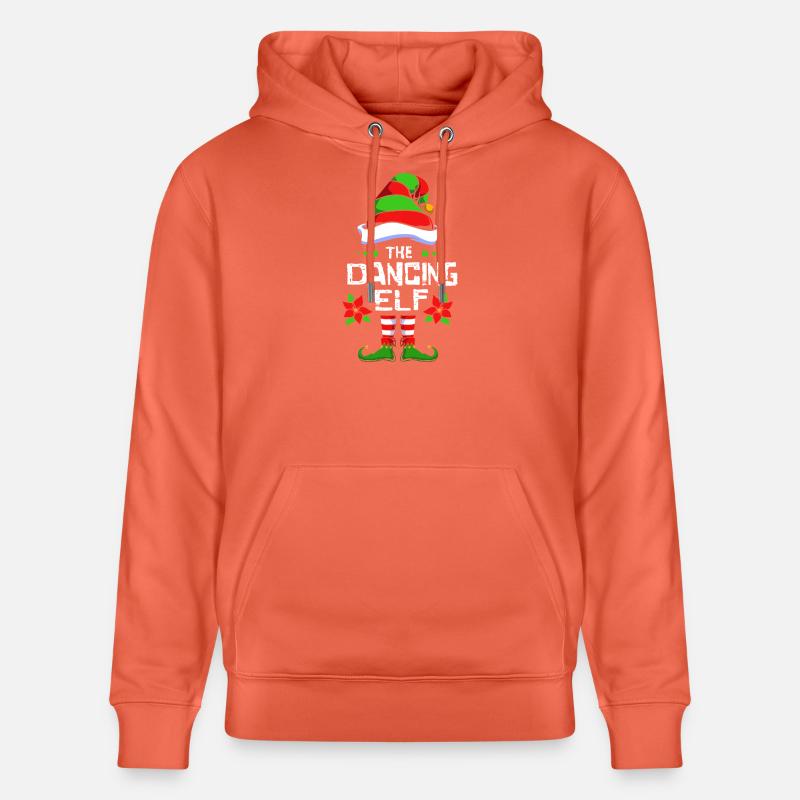 Elfe dansant Elfe Cadeau de Noël - Sweat à capuche bio CRUISER Stanley/Stella Unisexe - rouge clair