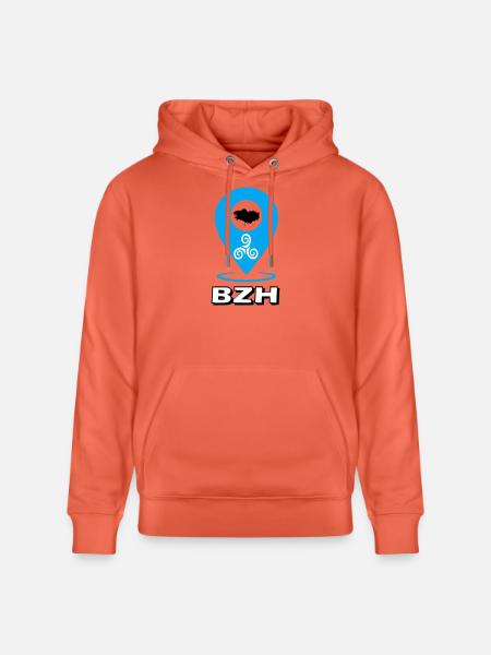Triskel Breizh Blue - Stanley/Stella CRUISER Unisex Organic Hoodie - light red