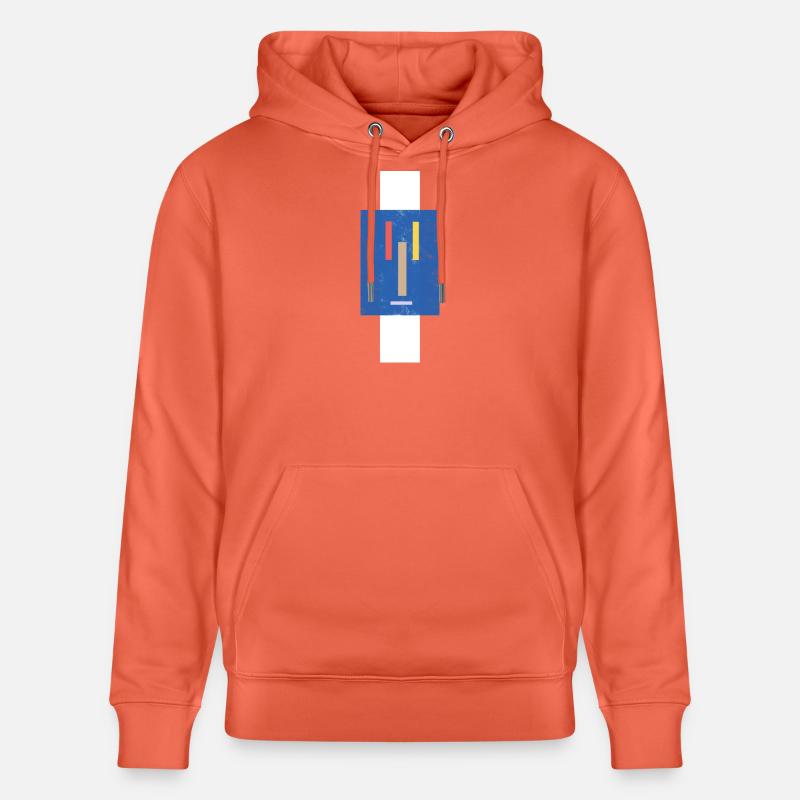 Visage abstrait sur un pull - Sweat à capuche bio CRUISER Stanley/Stella Unisexe - rouge clair