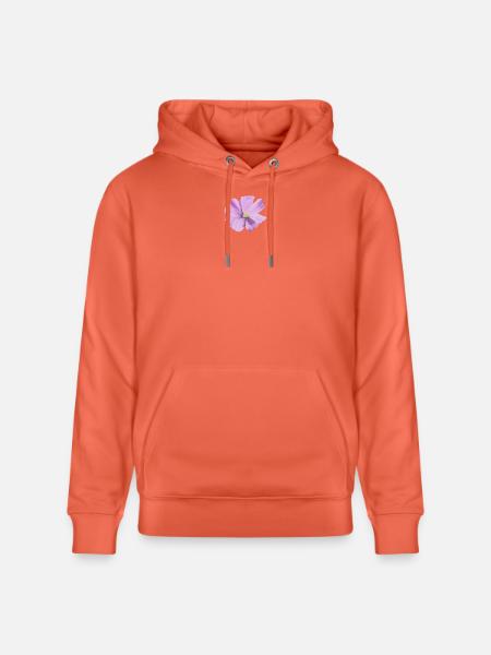 Lilas fleur aquarelle - Sweat à capuche bio CRUISER Stanley/Stella Unisexe - rouge clair