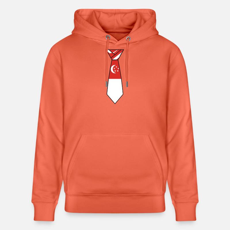 Cravate de Singapour – Conception du drapeau - Sweat à capuche bio CRUISER Stanley/Stella Unisexe - rouge clair