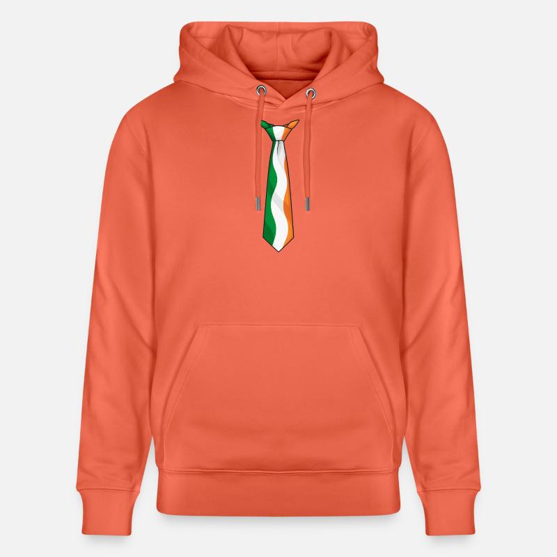 Cravate d’Irlande – Conception du drapeau - Sweat à capuche bio CRUISER Stanley/Stella Unisexe - rouge clair