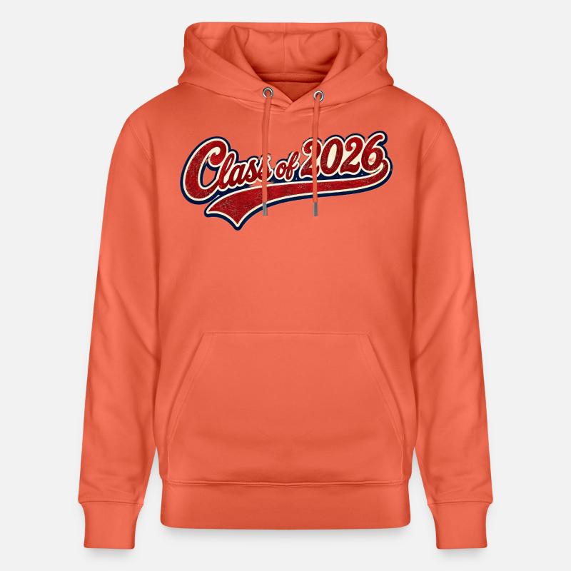 Klasse 2026 Retro Script - Stanley/Stella Unisex Bio-Hoodie CRUISER - Hellrot