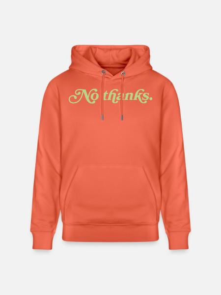 No thanks – Minimalistisches Statement - Stanley/Stella Unisex Bio-Hoodie CRUISER  - Hellrot