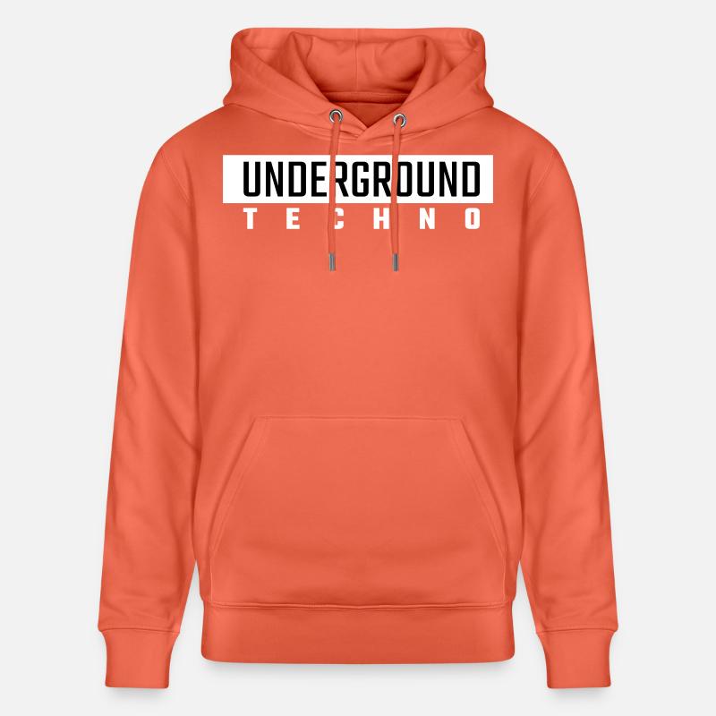 Underground Techno - Sweat à capuche bio CRUISER Stanley/Stella Unisexe - rouge clair