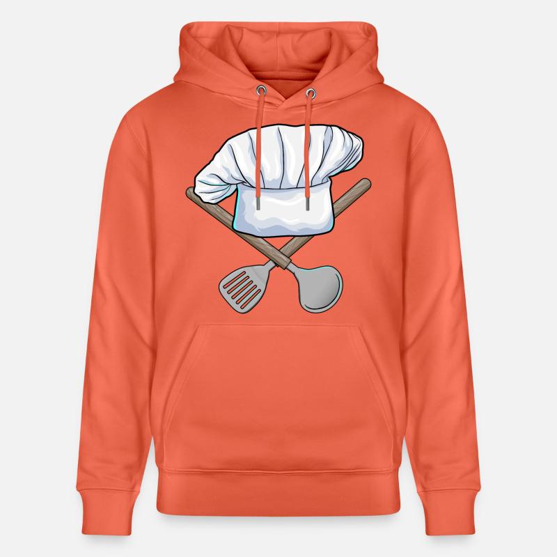 Cuisine de Chef’s Hat - Sweat à capuche bio CRUISER Stanley/Stella Unisexe - rouge clair