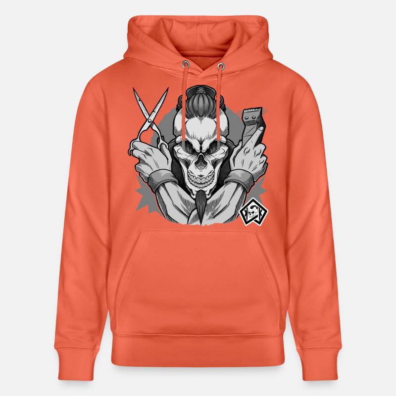 Coiffeur, Barbier, Coupe de cheveux, Maître Coiffeur - Sweat à capuche bio CRUISER Stanley/Stella Unisexe - rouge clair