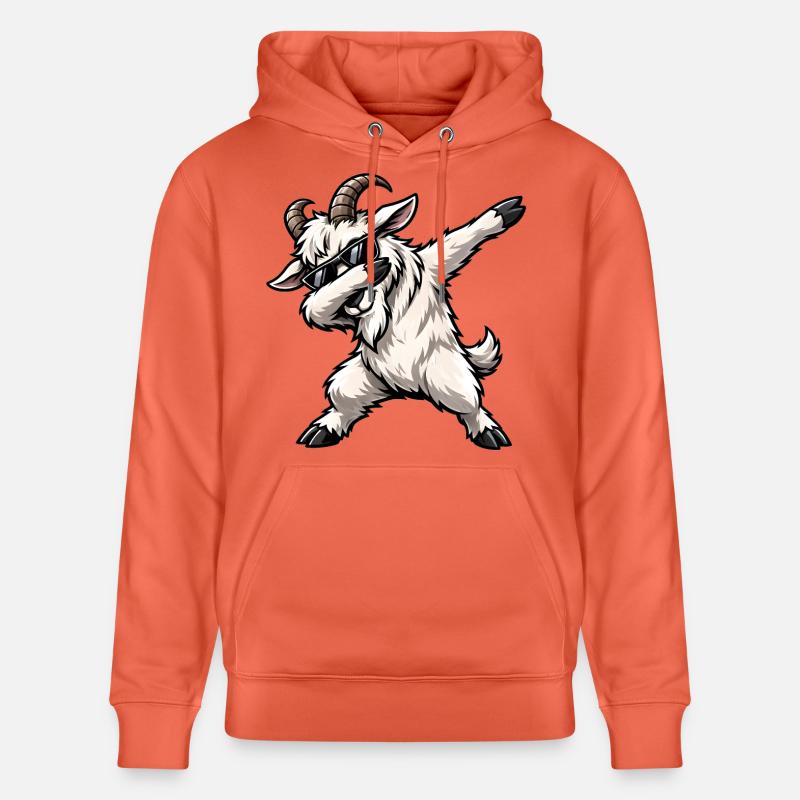Chèvre à tamponner - Sweat à capuche bio CRUISER Stanley/Stella Unisexe - rouge clair