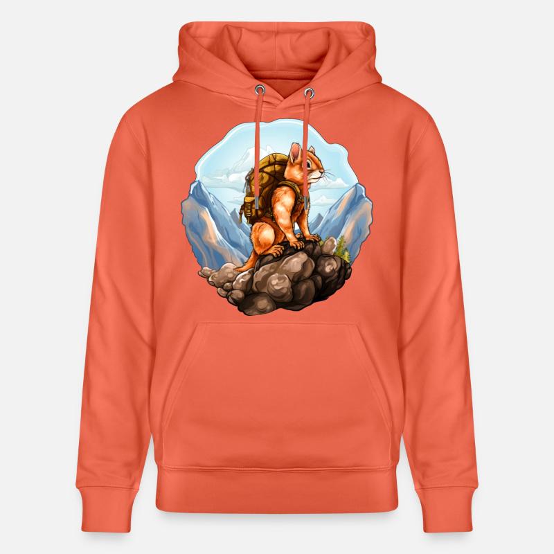 Écureuil alpiniste / Écureuil de randonnée - Sweat à capuche bio CRUISER Stanley/Stella Unisexe - rouge clair