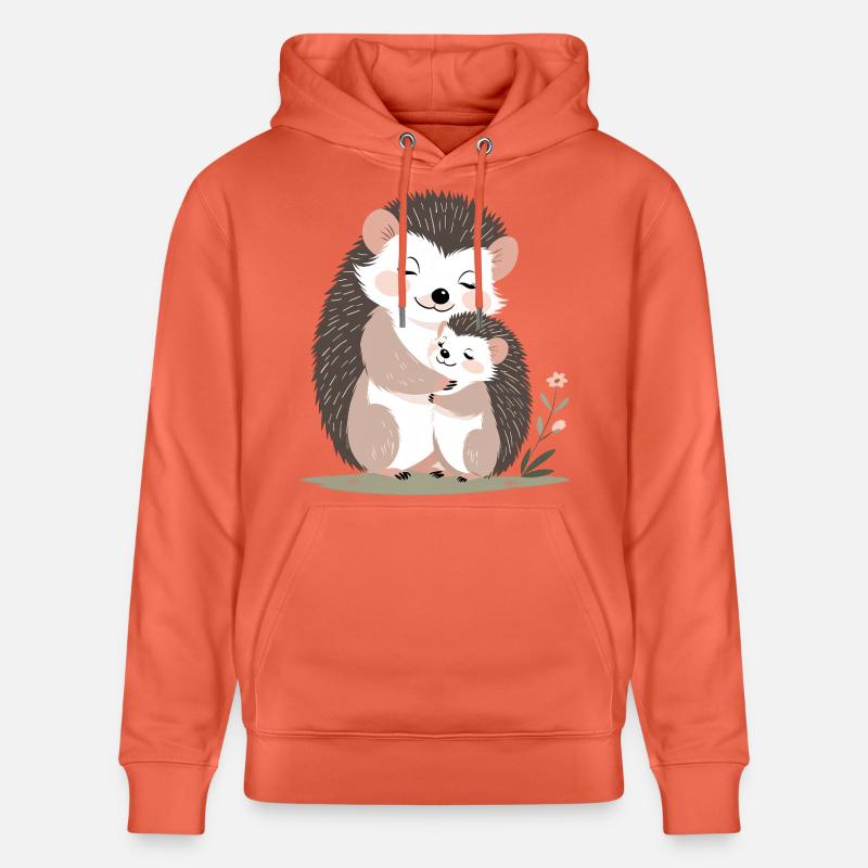 Amitié de hérisson câlin - Sweat à capuche bio CRUISER Stanley/Stella Unisexe - rouge clair