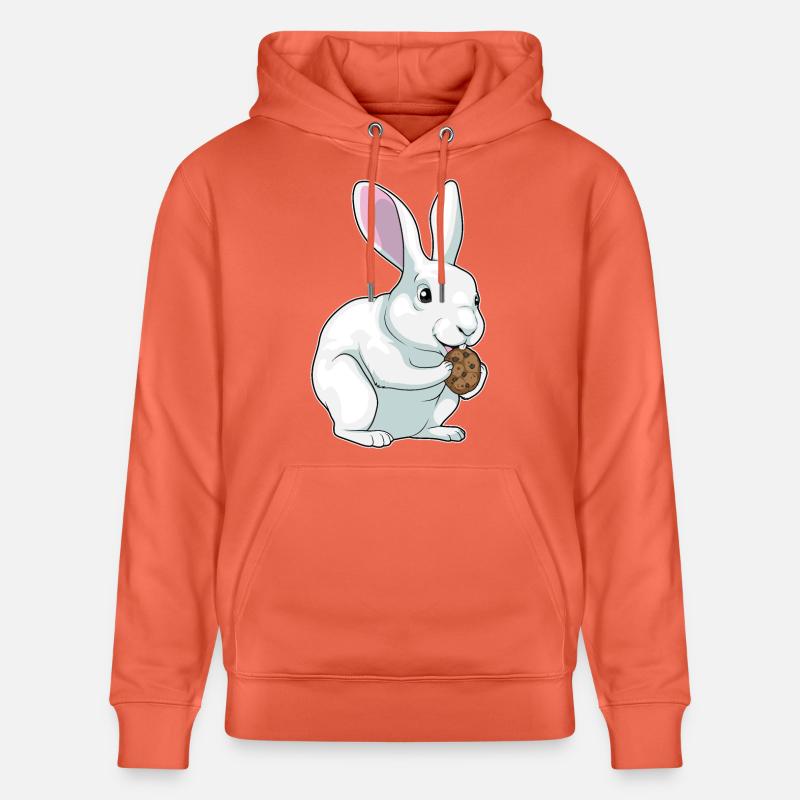 Biscuit lapin - Sweat à capuche bio CRUISER Stanley/Stella Unisexe - rouge clair