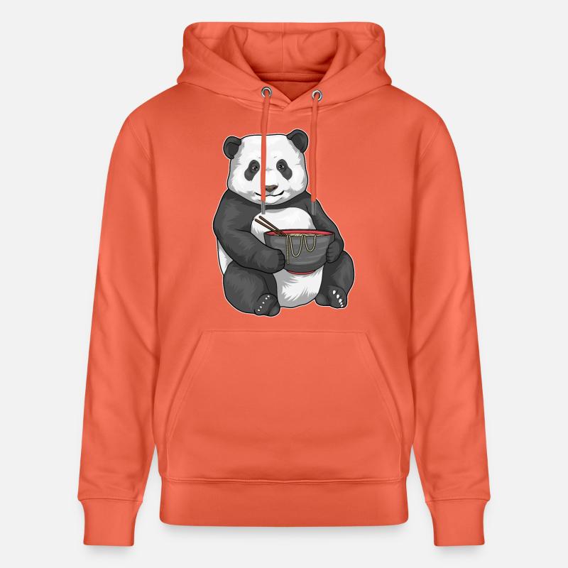 Panda Bowl Ramen - Sweat à capuche bio CRUISER Stanley/Stella Unisexe - rouge clair