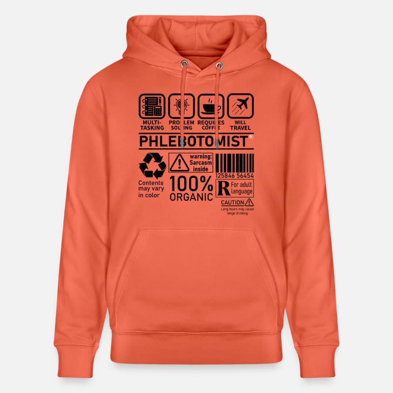 Phlebotomist multi tasking problem solving - Stanley/Stella Unisex Bio-Hoodie CRUISER  - Hellrot