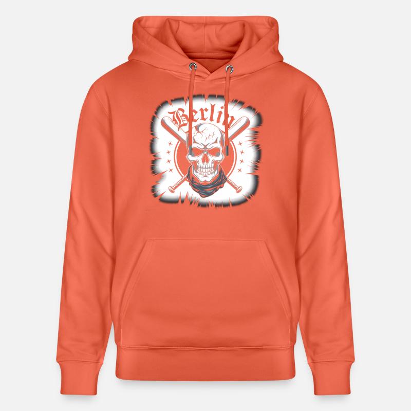 Conception d’épées croisées crâne de Berlin - Sweat à capuche bio CRUISER Stanley/Stella Unisexe - rouge clair