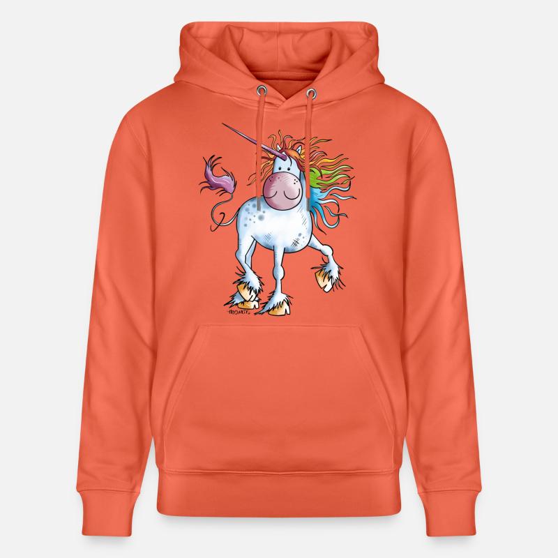 Rainbow Unicorn - Sweat à capuche bio CRUISER Stanley/Stella Unisexe - rouge clair
