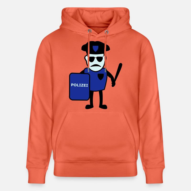 Policeman avec matraque - Sweat à capuche bio CRUISER Stanley/Stella Unisexe - rouge clair
