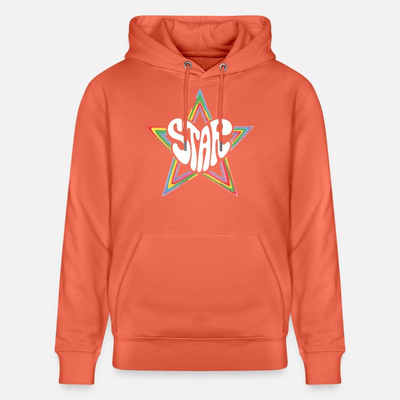Star de l’espace Arc-en-ciel psychédélique - Sweat à capuche bio CRUISER Stanley/Stella Unisexe - rouge clair