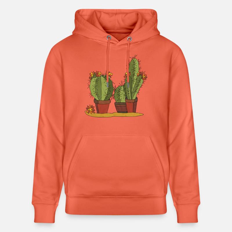 Flowers - Stanley/Stella CRUISER Unisex Organic Hoodie - light red