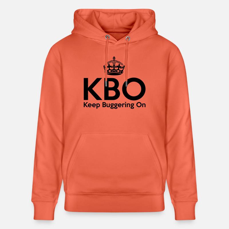 KBO - Keep Buggering on - Stanley/Stella Unisex Bio-Hoodie CRUISER  - Hellrot