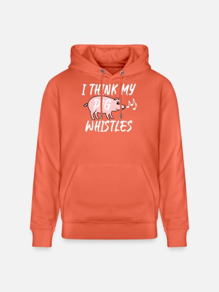 I think my pig whistles - Stanley/Stella CRUISER Unisex Organic Hoodie - light red