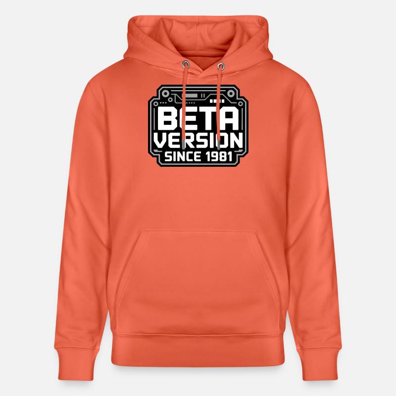 Conception de logo Retro Tech - Sweat à capuche bio CRUISER Stanley/Stella Unisexe - rouge clair