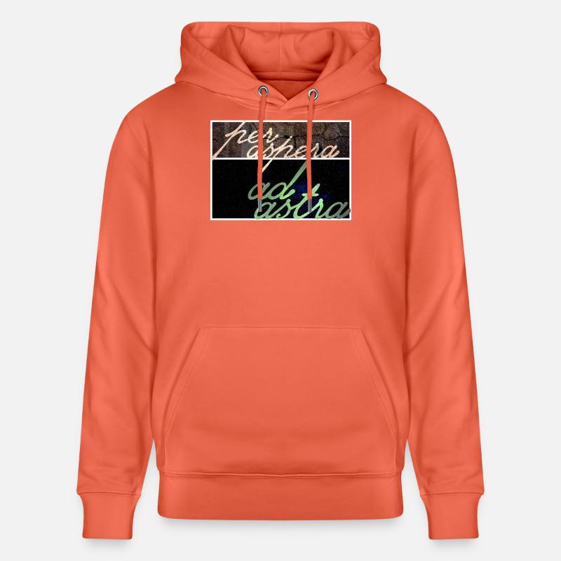 Per Aspera Ad Astra - Stanley/Stella CRUISER økologisk unisex-hettegenser - lys rød