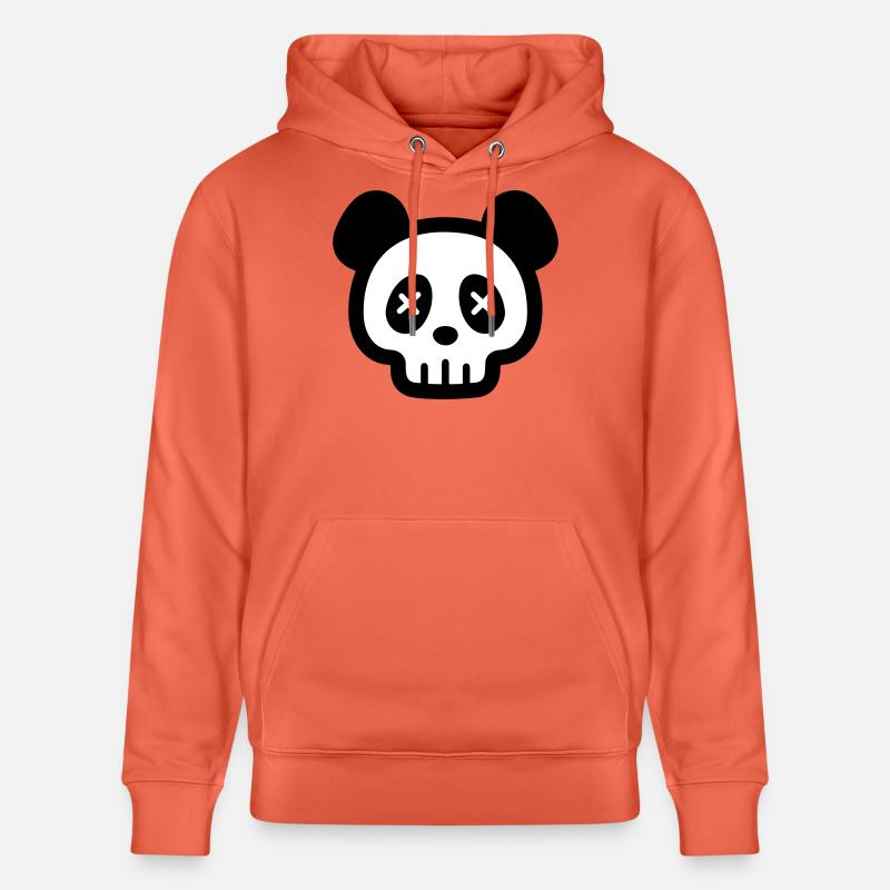 Squelette de crâne de panda - Sweat à capuche bio CRUISER Stanley/Stella Unisexe - rouge clair