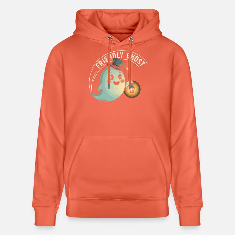 Fantôme amical avec lanterne - Sweat à capuche bio CRUISER Stanley/Stella Unisexe - rouge clair