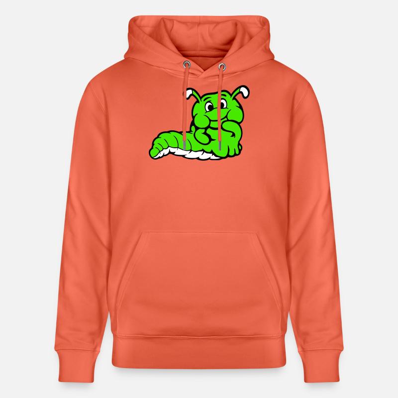 Chenille Ver Timide Amicale Curieux - Sweat à capuche bio CRUISER Stanley/Stella Unisexe - rouge clair