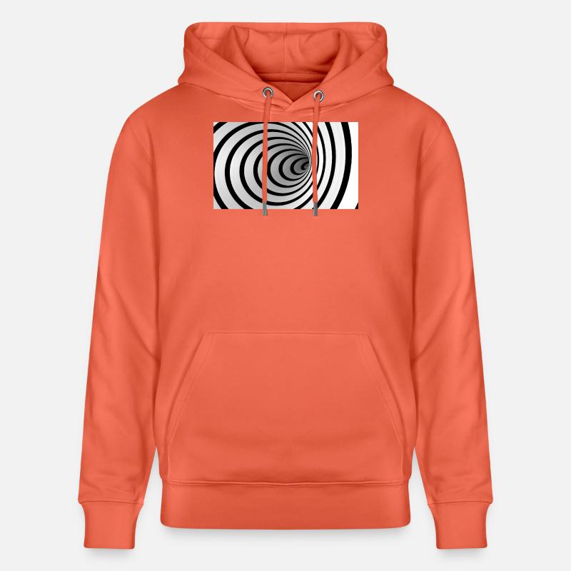 Spirale noire et blanche vortex - Sweat à capuche bio CRUISER Stanley/Stella Unisexe - rouge clair