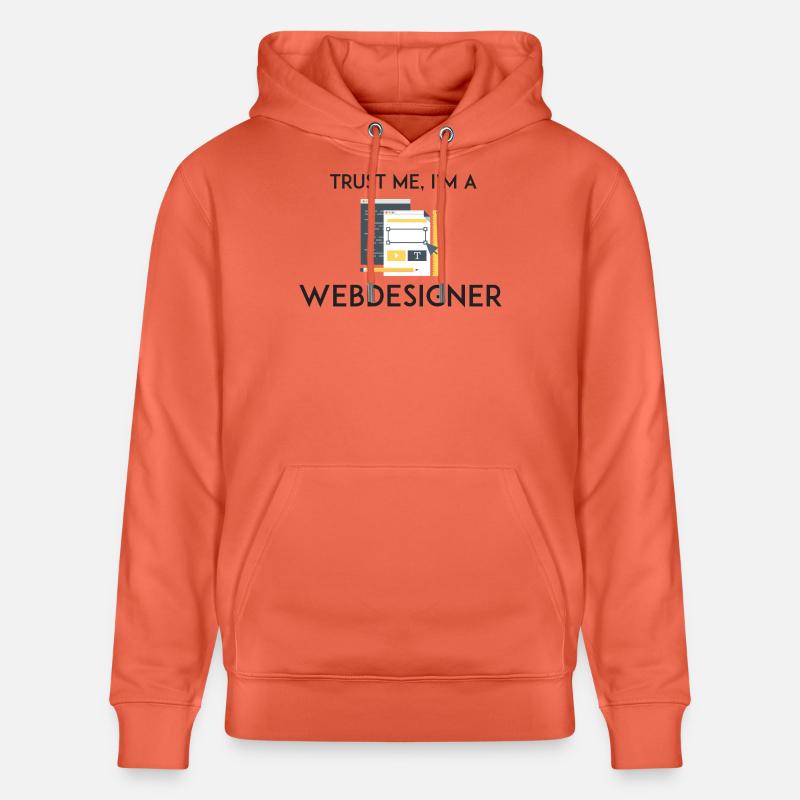 Croyez-moi, je suis webdesigner - Sweat à capuche bio CRUISER Stanley/Stella Unisexe - rouge clair