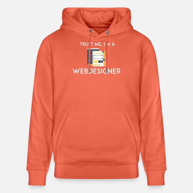 Croyez-moi, je suis webdesigner - Sweat à capuche bio CRUISER Stanley/Stella Unisexe - rouge clair