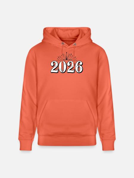 Year 2026 | wonderful 2026 - Stanley/Stella CRUISER Unisex Organic Hoodie - light red