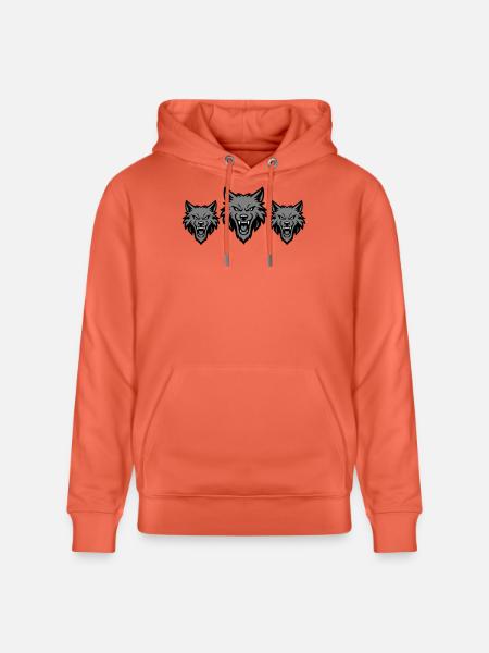 Meute d’équipe de loups - Sweat à capuche bio CRUISER Stanley/Stella Unisexe - rouge clair