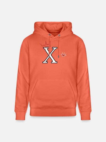 Buchstabe x Herzkrone - Stanley/Stella Unisex Bio-Hoodie CRUISER  - Hellrot