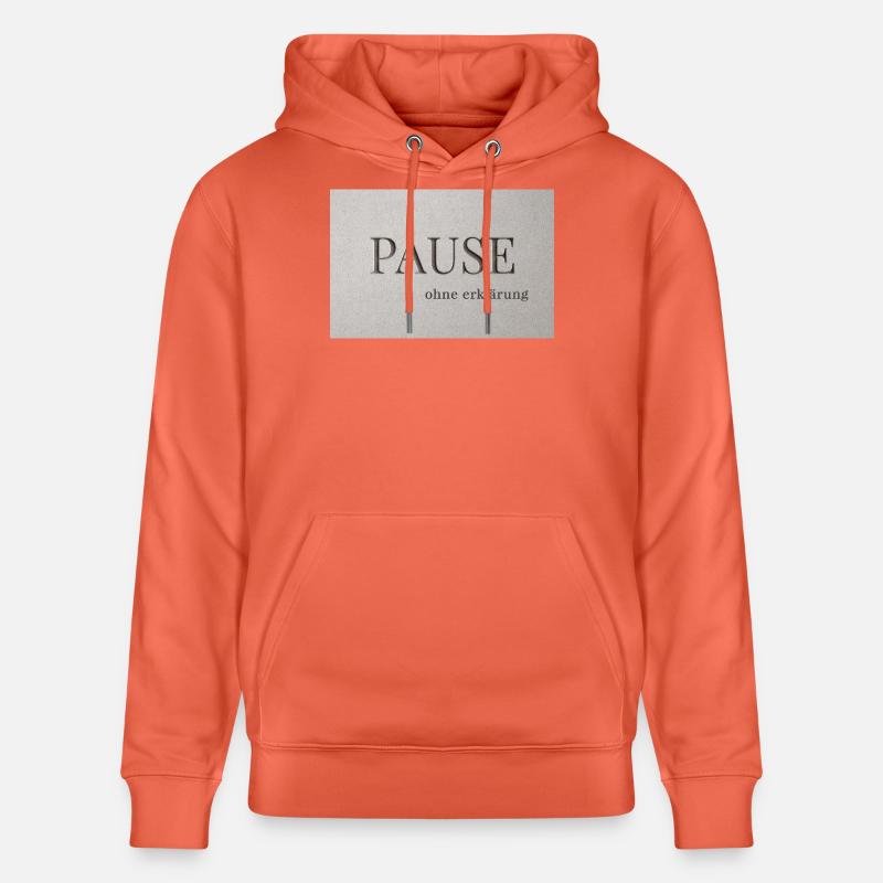Pause – sans explication - Sweat à capuche bio CRUISER Stanley/Stella Unisexe - rouge clair