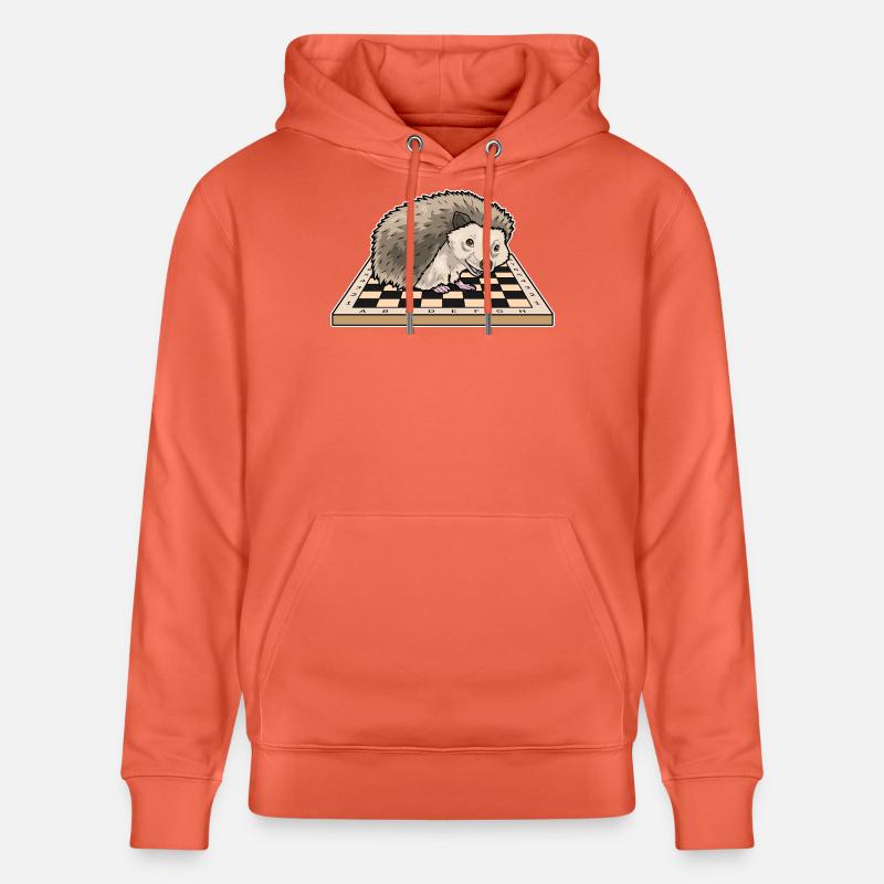 Jeu d’échecs Échiquier Hérisson - Sweat à capuche bio CRUISER Stanley/Stella Unisexe - rouge clair