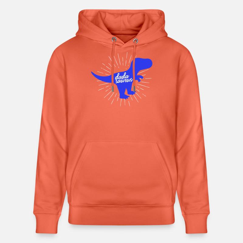 Dadasaurus Dadasaurus Daddy Dinosaur T-Rex - Sweat à capuche bio CRUISER Stanley/Stella Unisexe - rouge clair