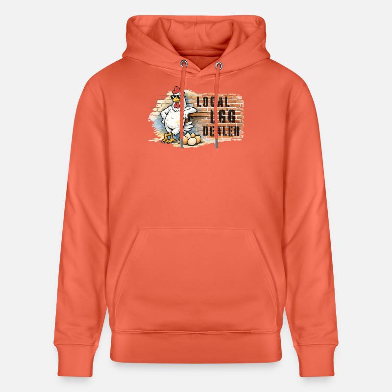 Poulet dans le style graffiti - Sweat à capuche bio CRUISER Stanley/Stella Unisexe - rouge clair