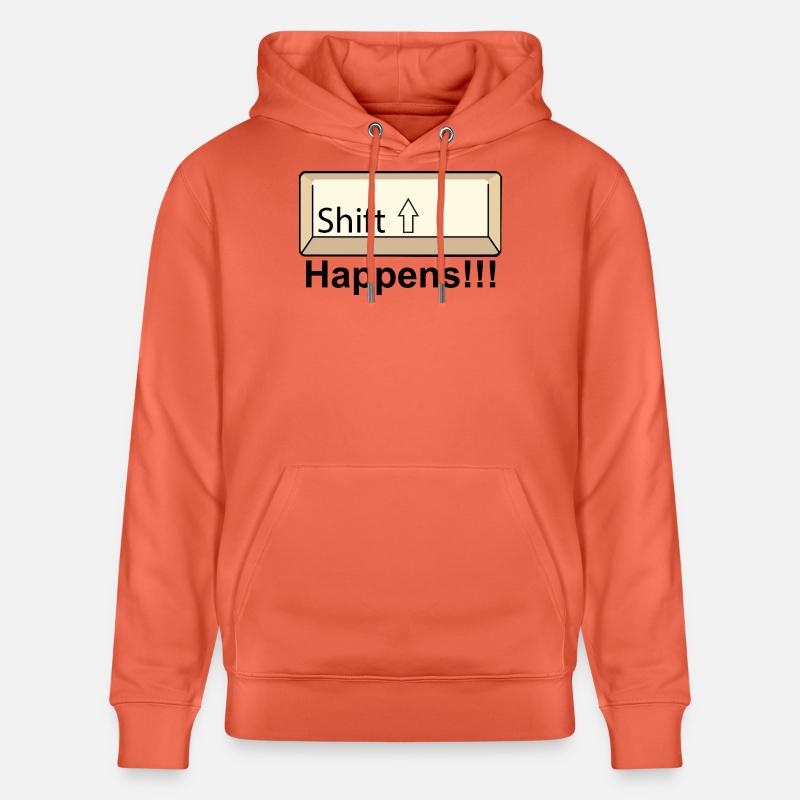 Shift Key Minimal Keyboard Design - Stanley/Stella Unisex Bio-Hoodie CRUISER  - Hellrot