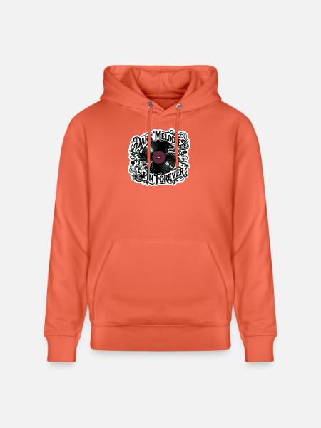 Dark Melodies Spin Forever - Stanley/Stella CRUISER Unisex Organic Hoodie - light red