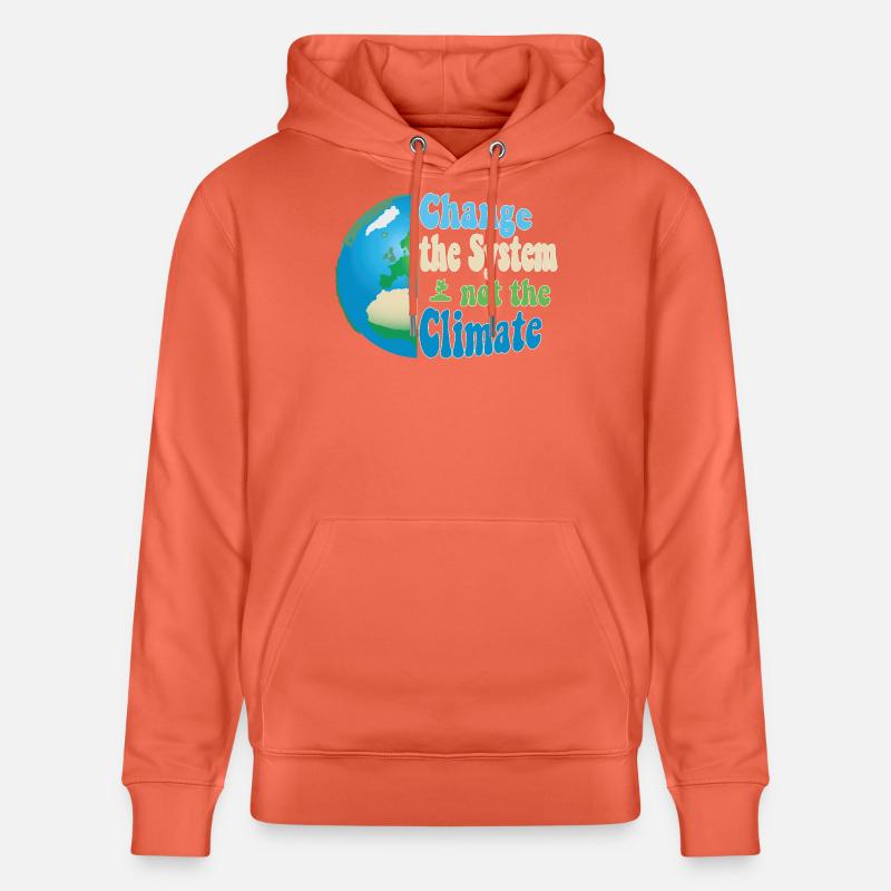 Changer le système, pas le climat - Sweat à capuche bio CRUISER Stanley/Stella Unisexe - rouge clair