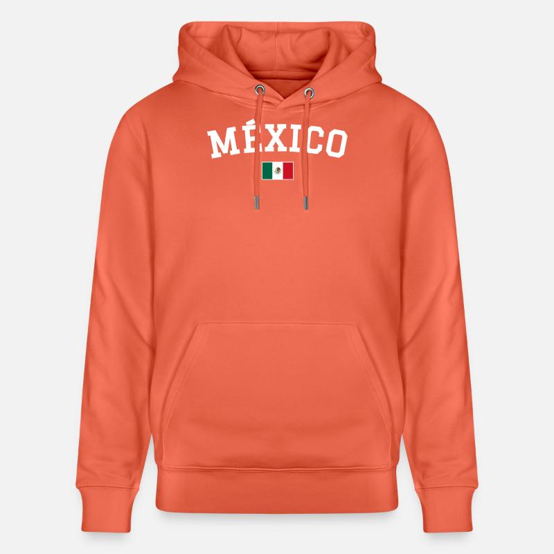 Drapeau du Mexique Blanc - Sweat à capuche bio CRUISER Stanley/Stella Unisexe - rouge clair