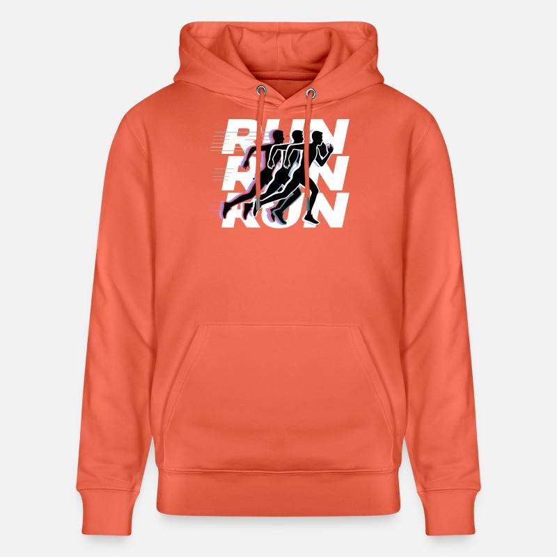 Silhouettes de course - Sweat à capuche bio CRUISER Stanley/Stella Unisexe - rouge clair