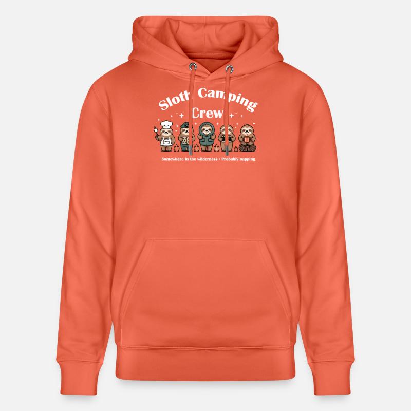 Équipe de camping paresseux - Sweat à capuche bio CRUISER Stanley/Stella Unisexe - rouge clair