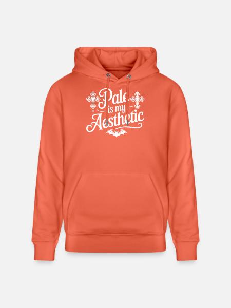 Pale Aesthetic Bat Typography - Stanley/Stella CRUISER Unisex Organic Hoodie - light red