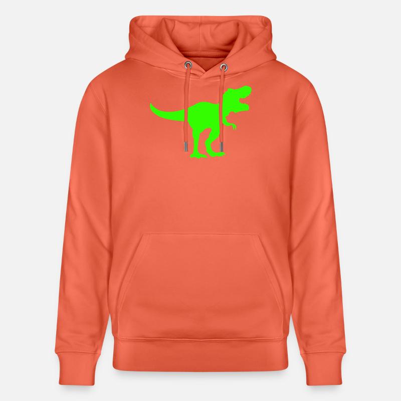 Silhouette de Dino Rex Vert - Sweat à capuche bio CRUISER Stanley/Stella Unisexe - rouge clair