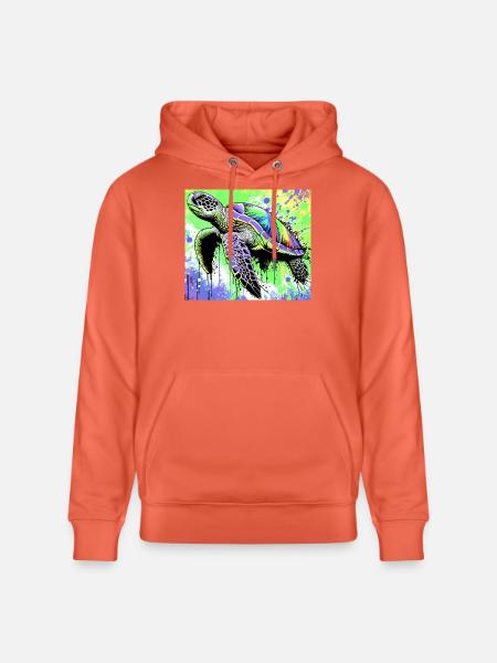 turtle - Stanley/Stella CRUISER Unisex Organic Hoodie - light red