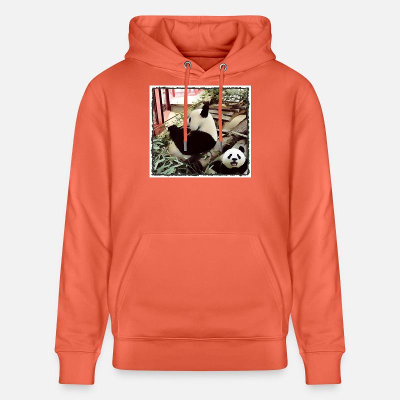 Mode Panda activé - Sweat à capuche bio CRUISER Stanley/Stella Unisexe - rouge clair